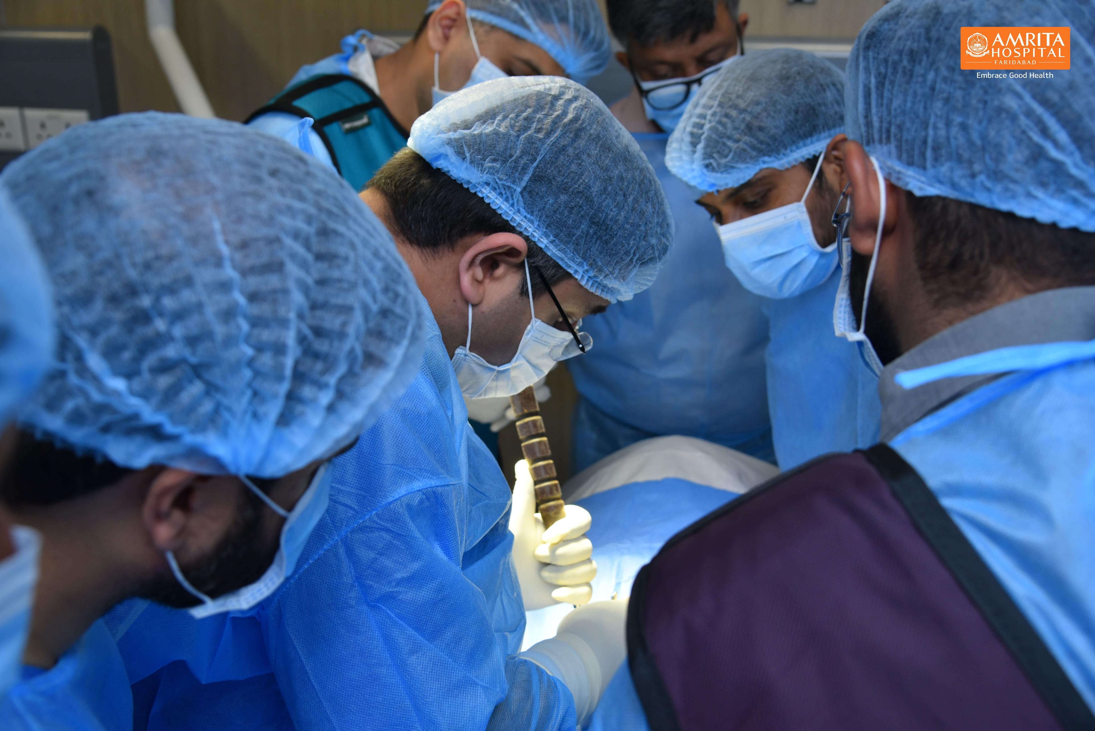  Amrita Hospital Faridabad Hosts it's First Cadaveric Spine Workshop on NavSpine Open and Minimally Invasive Spine Surgery(TLIF and Percutaneous Pedicle Screw Placement)