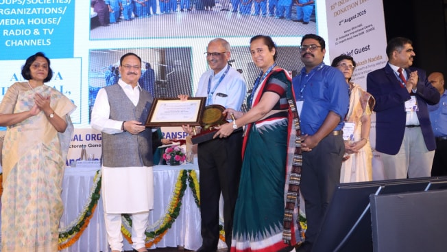 Amrita Hospital, Faridabad, was honoured as a Supportive Stakeholder Institution at the 15th Indian Organ Donation Day by NOTTO