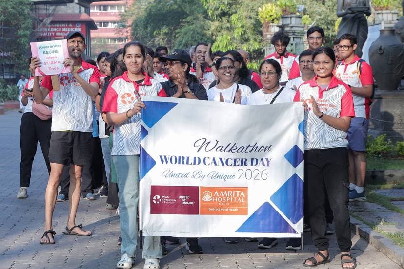 Amrita Hospital, Kochi Organises World Cancer Awareness Walkathon Ahead of World Cancer Day 2026